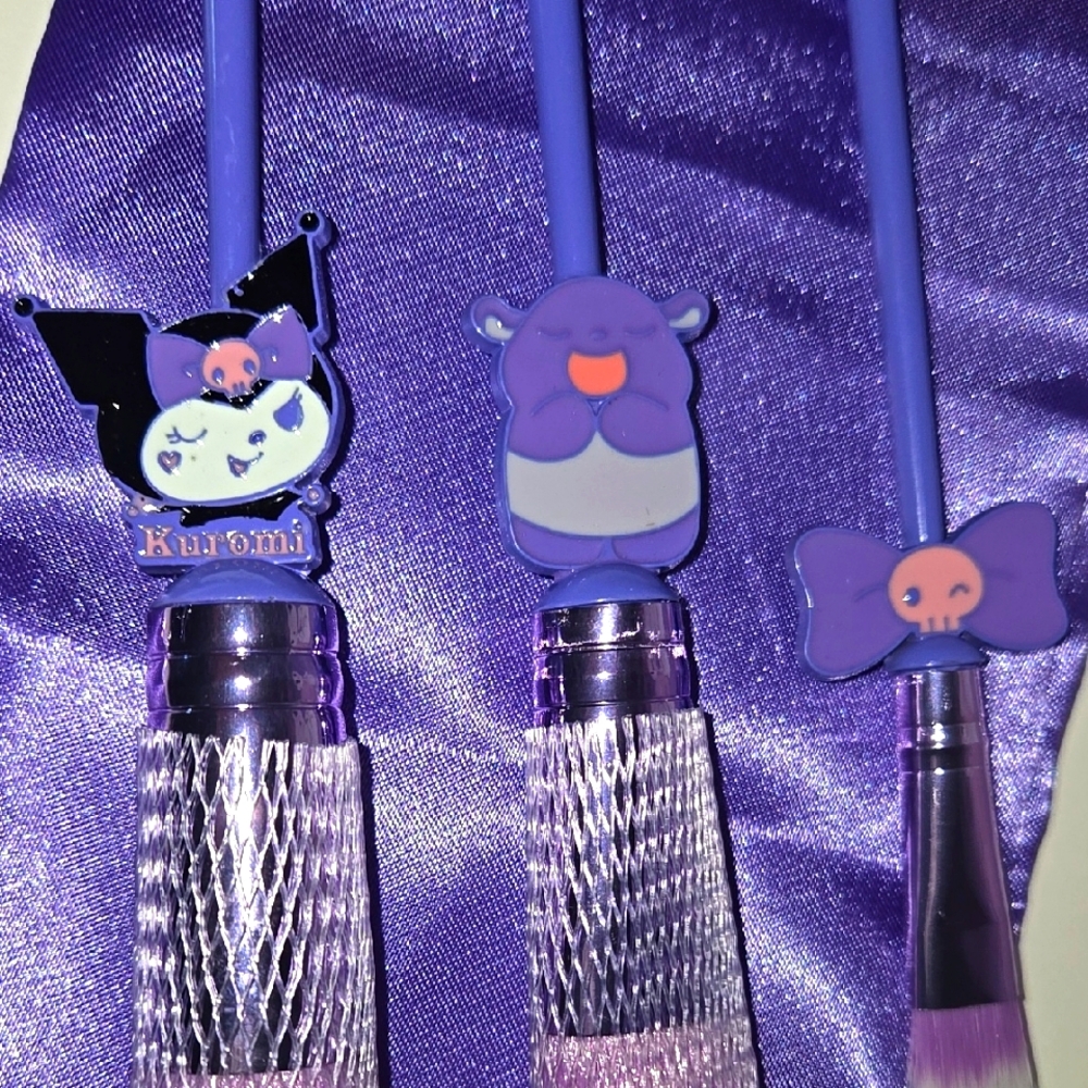 Kuromi Purple Cosmetic Bag Set - Picture 4 of 9